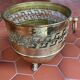 Round copper planter