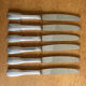 6 silver metal knives