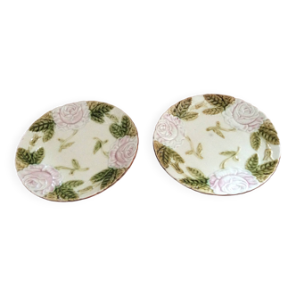 2 assiettes barbotine