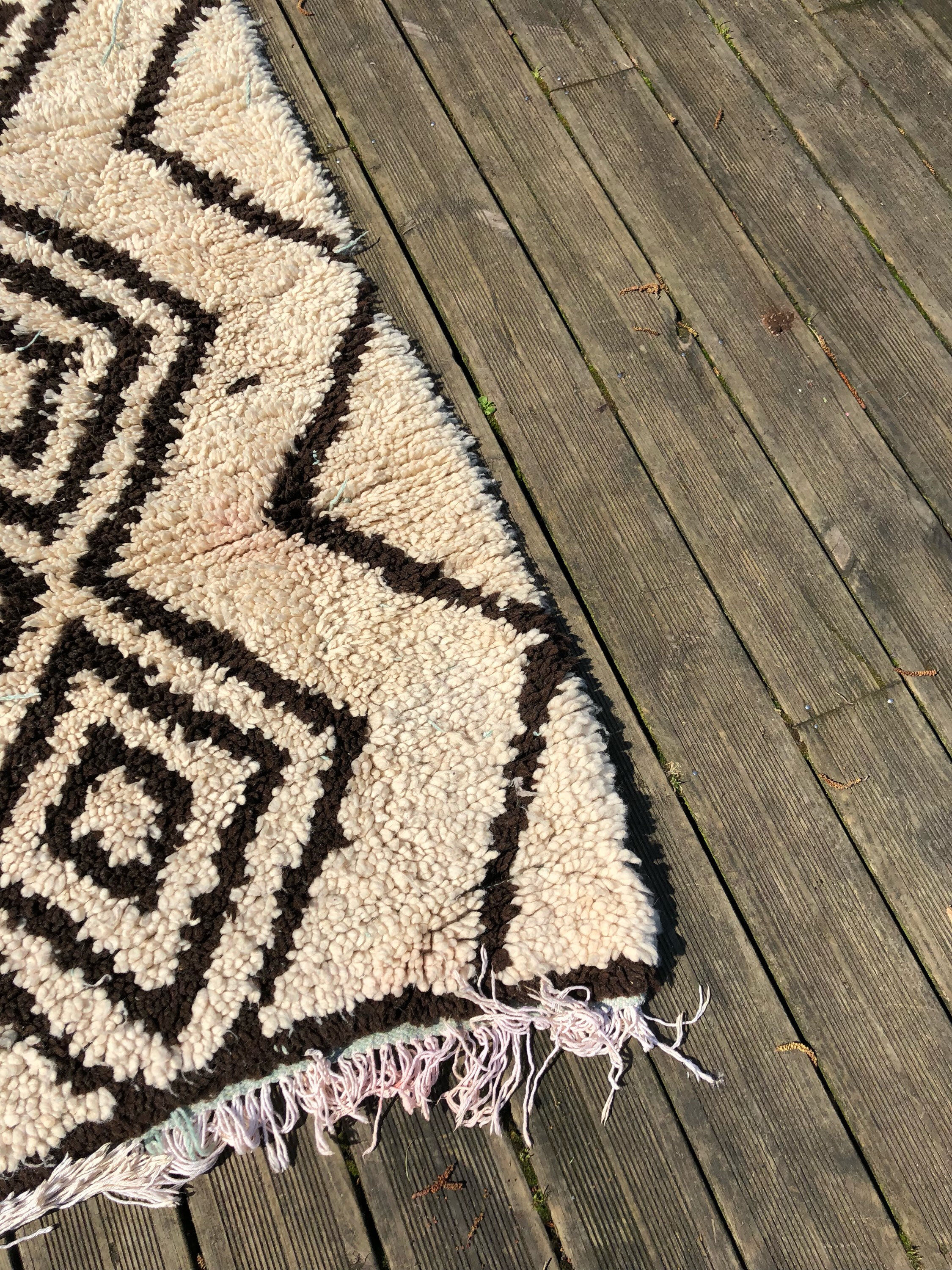 Berber carpet Beni Ourain vintage 190x100cm
