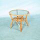 1960s round rattan coffee table, Rohé Noordwolde