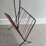 Vintage scoubidou magazine holder
