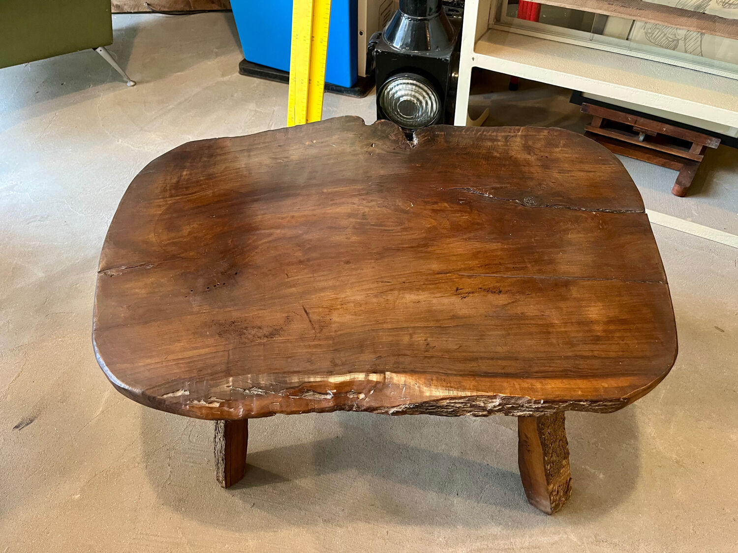 Old wooden coffee table