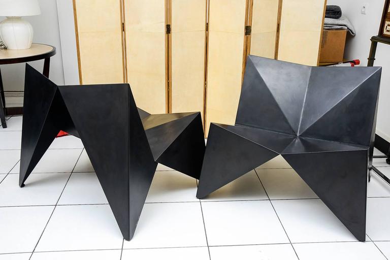 Pair of armchairs "Harry" Stéphane Ducatteau