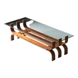 Coffee table with a steam-bent base by Ilse Möbel, 1960’s