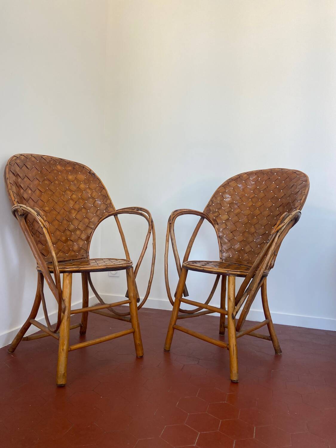 Paire de fauteuils vintage