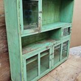 Antique merchant's shelf, Burmese teak sideboard