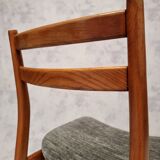 Suite of 6 french chairs - elm - ca 1960