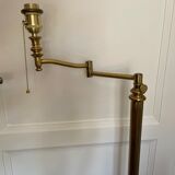 Articulated brass and gold metal floor lamp