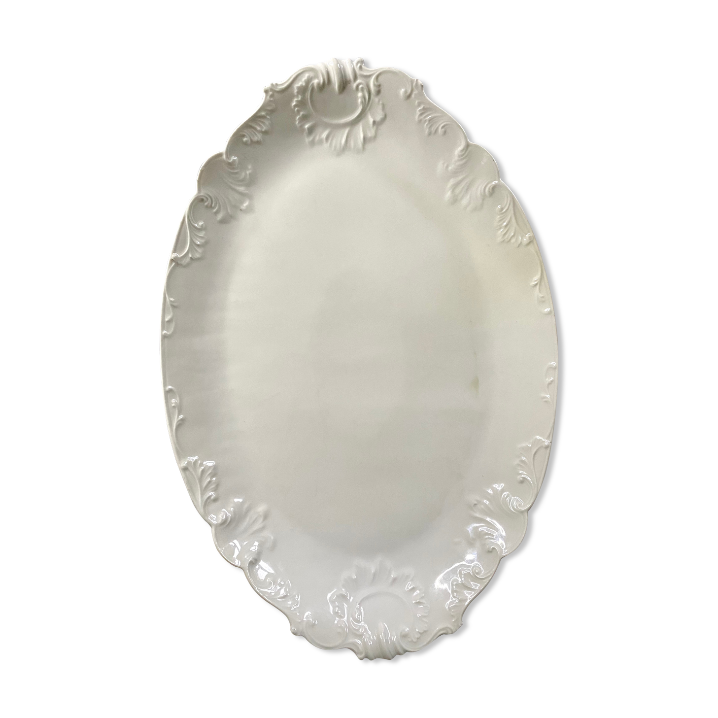 5 ramequins en porcelaine striée, Aluminite Faugier Limoges - Début de
