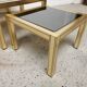 Tables gigognes laiton doré vintage 1970