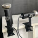 A pair of clamp lamps from the 1970s.