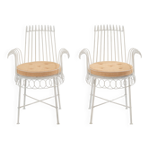 Mathieu Matégot paire de chaises Cap d’Ail 1950s