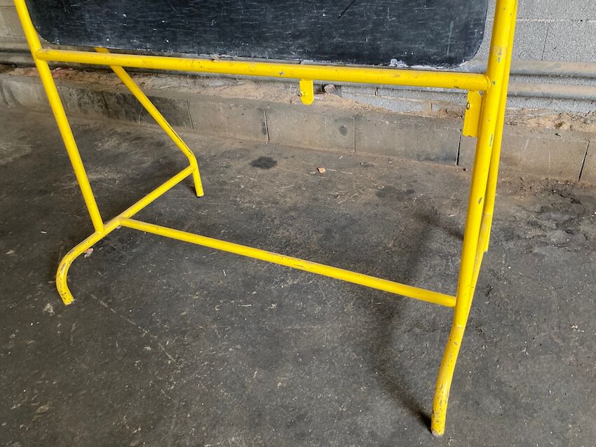 Tableau école pivotant jaune années 70/80