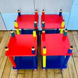 Set of 4 “Crayon” bedside tables - 1980s - Pierre Sala