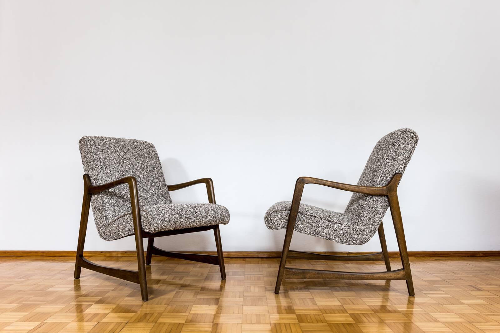 Kvadrat Customizable Pair Of Restored Mid Century Armchairs, 1960s