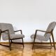 Kvadrat Customizable Pair Of Restored Mid Century Armchairs, 1960s