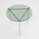 Side table with frame in chrome and glass 1960 s