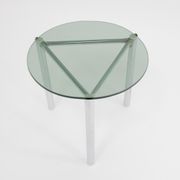 Side table with frame in chrome and glass 1960 s
