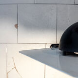 Lacqueched metal table lamp Italy 1970s