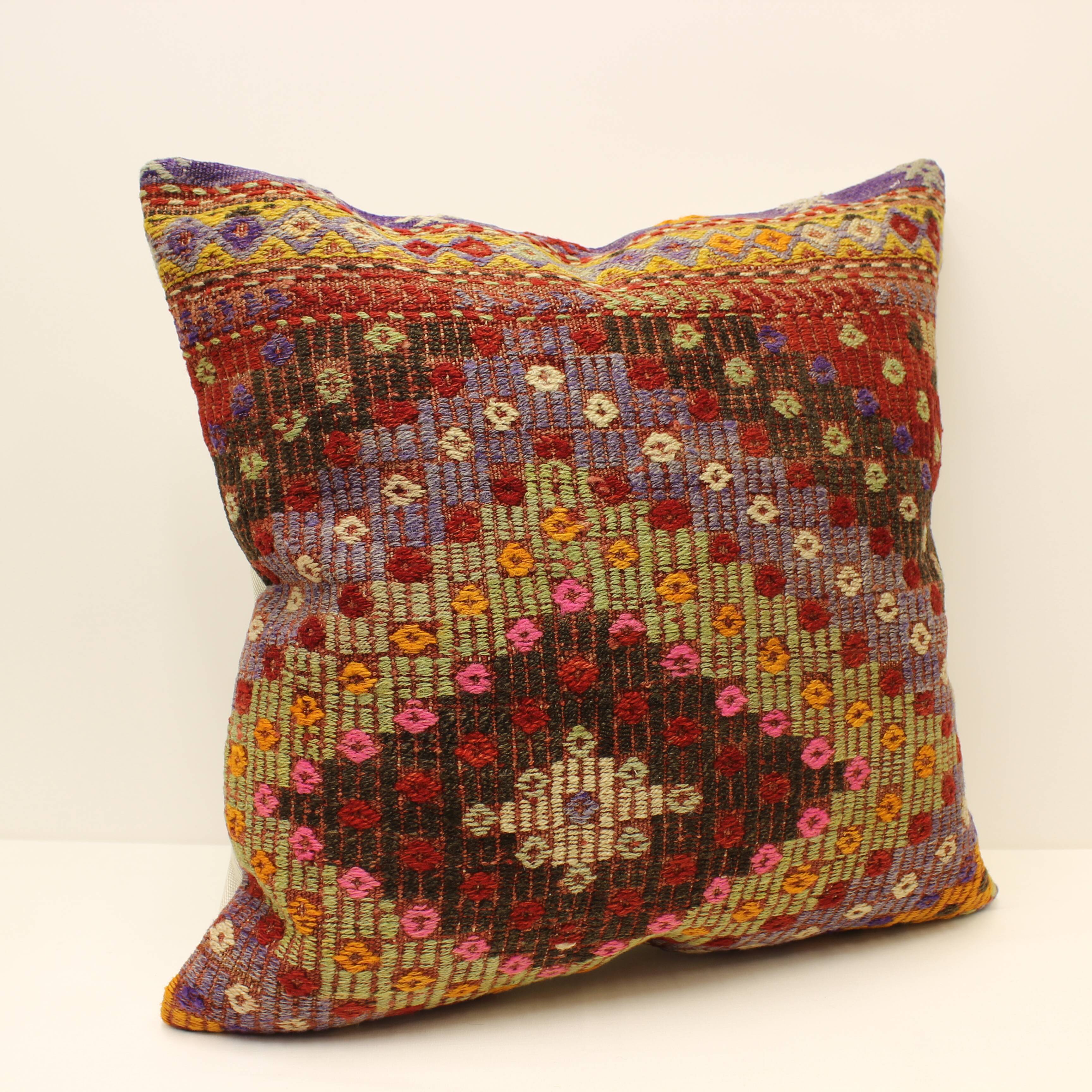 60x60 cm Kilim Cushion,Vintage Cushion Cover
