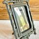 Old Napoleon III photo frame blackened hardened wood
