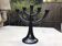 Contemporary chandelier in black cast iron