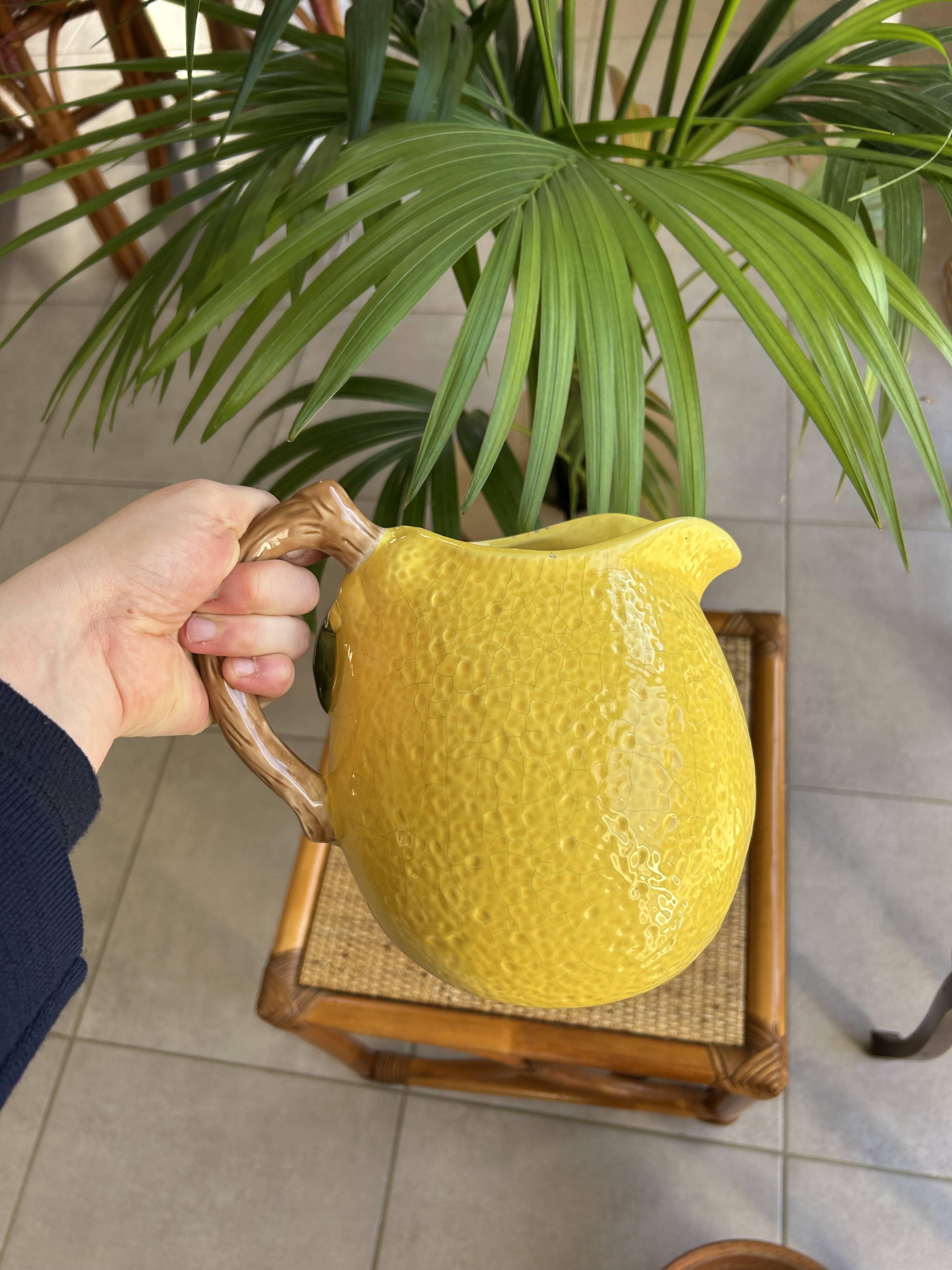 Ceramic jug with a lemon design.