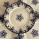 Flat ironstone plates "Rouen" Jules Vieillard Bordeaux