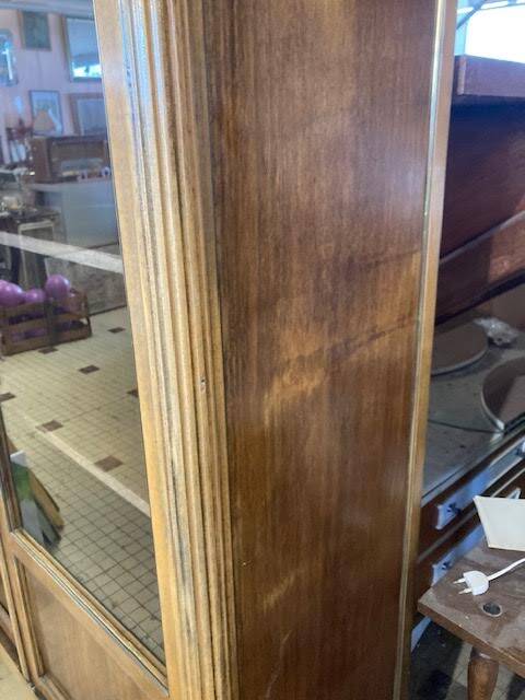 2-door cherry wood bookcase