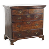 Early 18th century antique English oak chest of drawers with 5 drawers