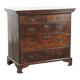 Early 18th century antique English oak chest of drawers with 5 drawers
