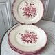 Set of 6 flat plates longchamp pinks years 30-40