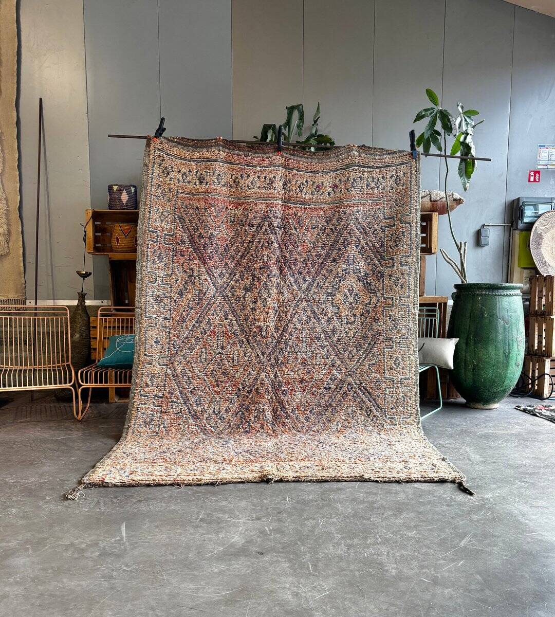 Moroccan Berber rug in wool, Morocco, 1990