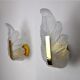 Pair of "leaf" wall lamps by Carl Fagerlund, Murano glass, Germany, 1970