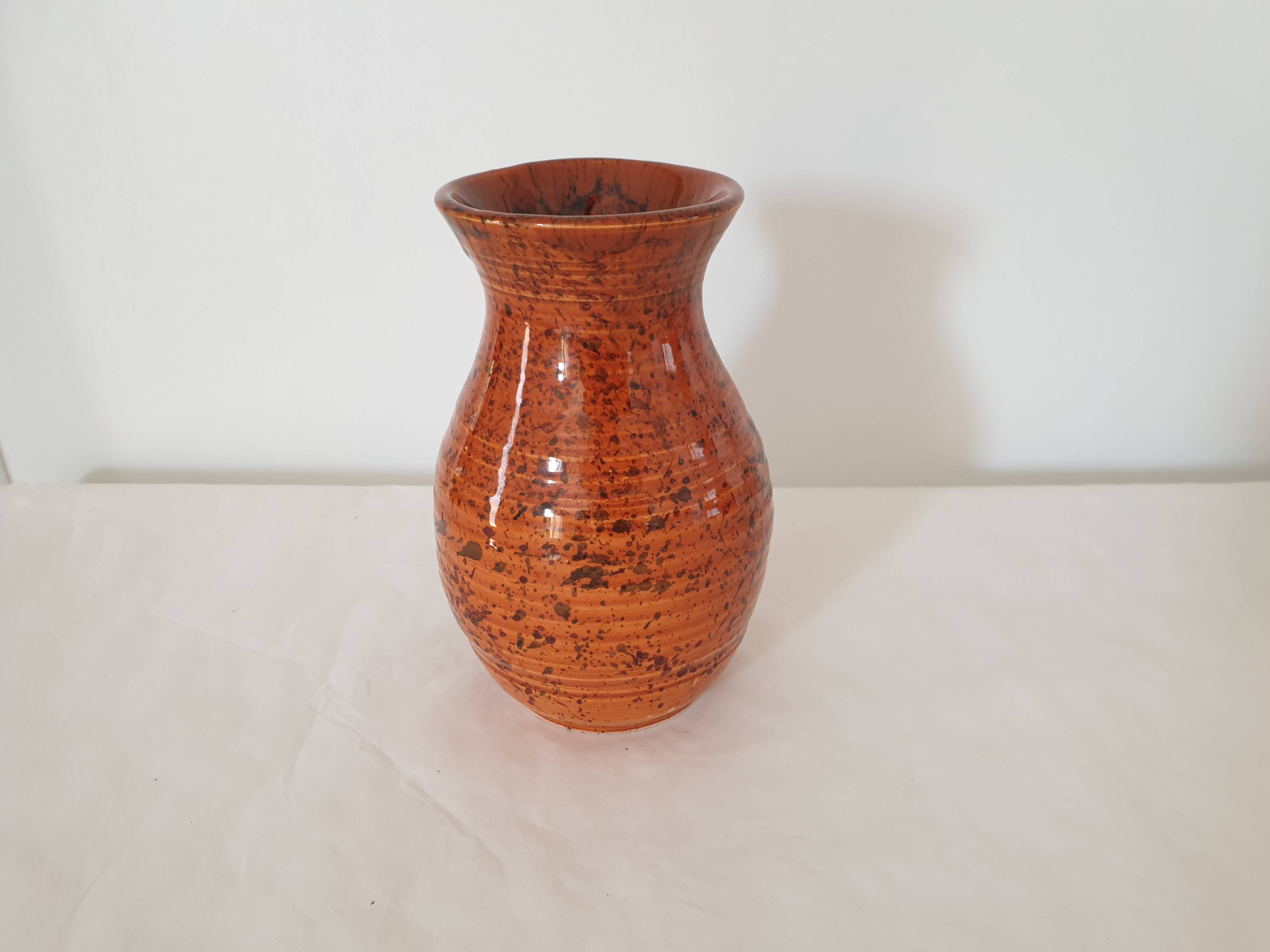 Ceramic vase signed Elisa Ponthet ? Elisa Pontet ? - Height 18.5cm