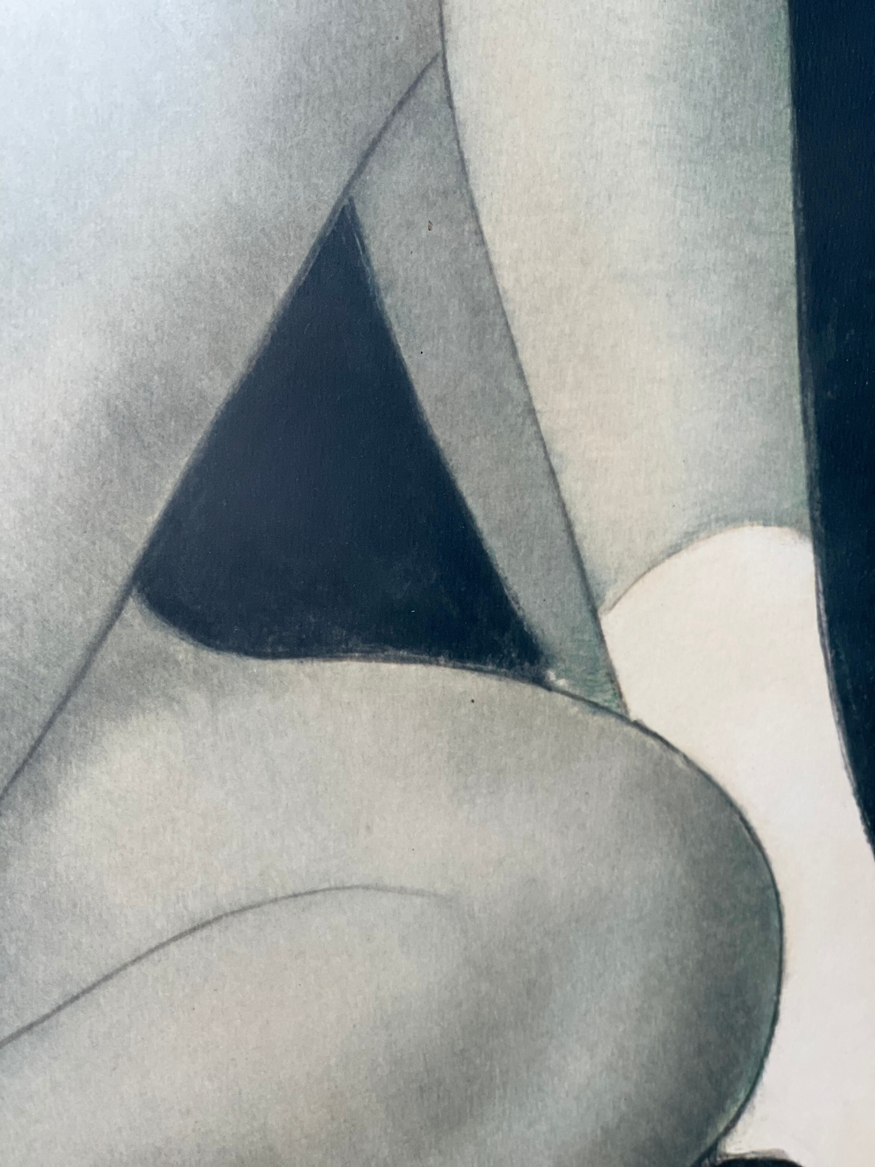 Drawing on framed dancer paper 1985