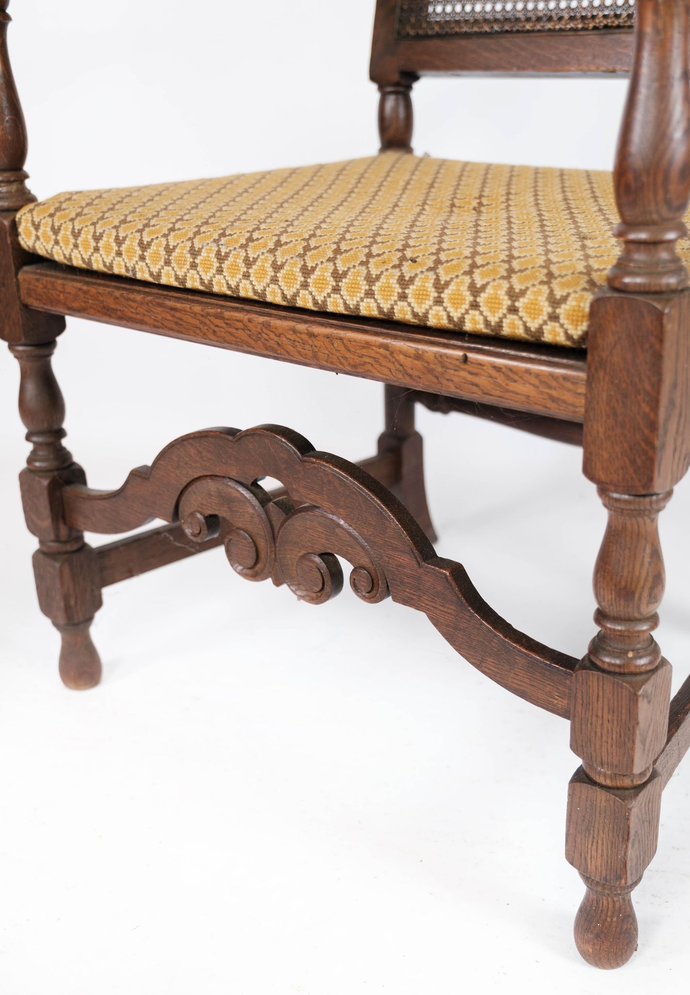 Fauteuil antique en chêne, années 1920
