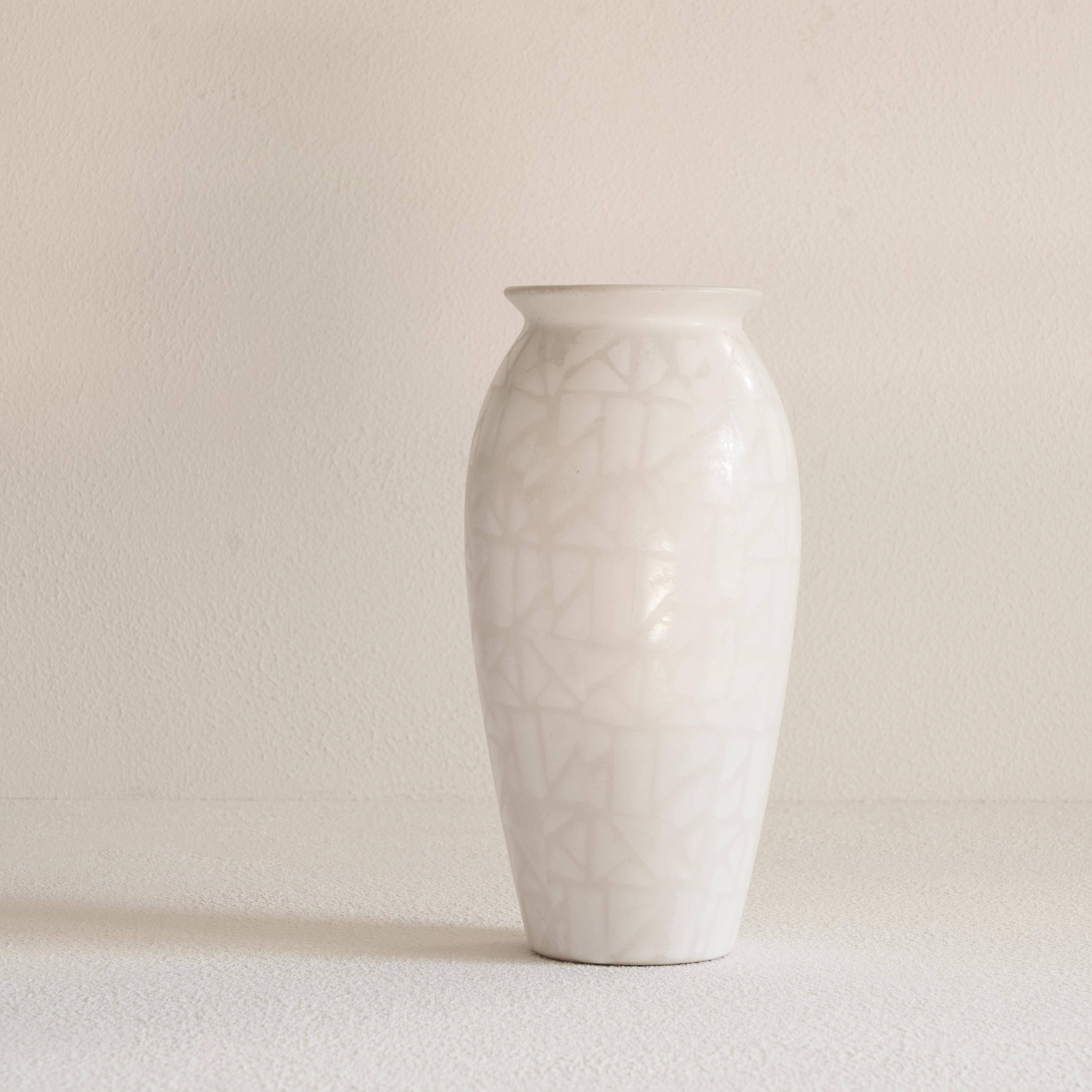 Geometric German studio vase from the mid-20th century, 1970s.