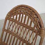 Rocking chair made of wood and wicker by ULUV from Czechoslovakia 1970