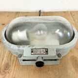 Industrial Cast Aluminium Wall Light with Frosted Glass from Elektrosvit, 1970s