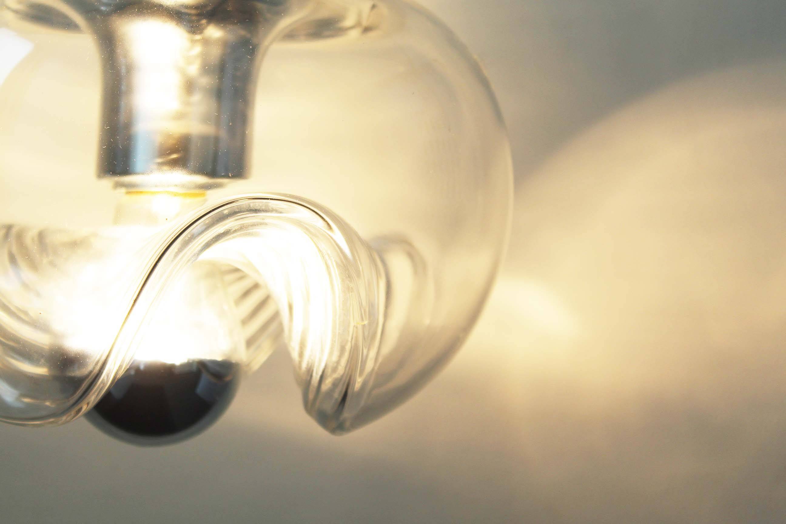 Petite ‘Futura’ pendant light by Koch & Lowy for Peill Putzler