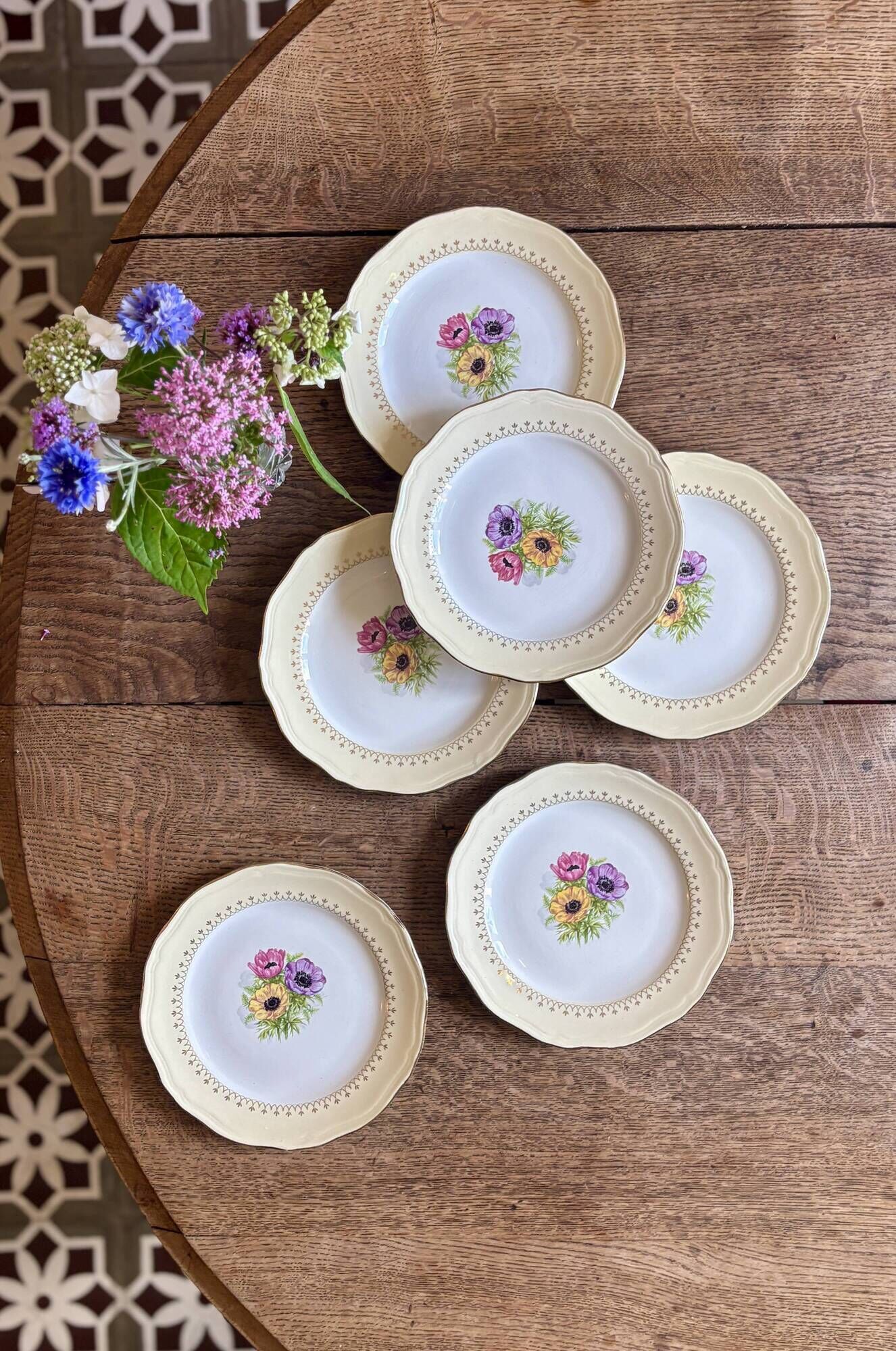Set of 6 vintage dessert plates model Coopélia - L'Amandinoise