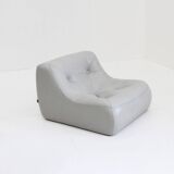 Fauteuil Kali en cuir gris de Michel Ducaroy pour Ligne Roset