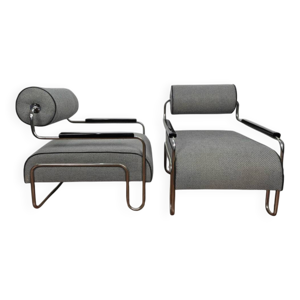 Paire de fauteuils style