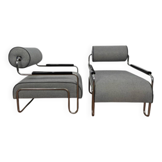 Pair of Bauhaus style armchairs 1930s
