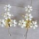 Two Eglo wall lights with vintage Murano flowers 70/80