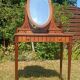 Art Deco dressing table in oak and red marble, 1920s-30s.