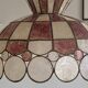 1950s vintage pendant light with mother-of-pearl shade