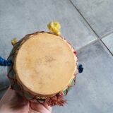 Ethnic vase pompoms